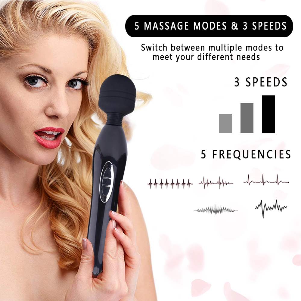 Large Powerful 5 Modes 3 Speed Cordless Clitoris AV Wand Massager Pussy Sex Toy Women Adult Vibrator Massage