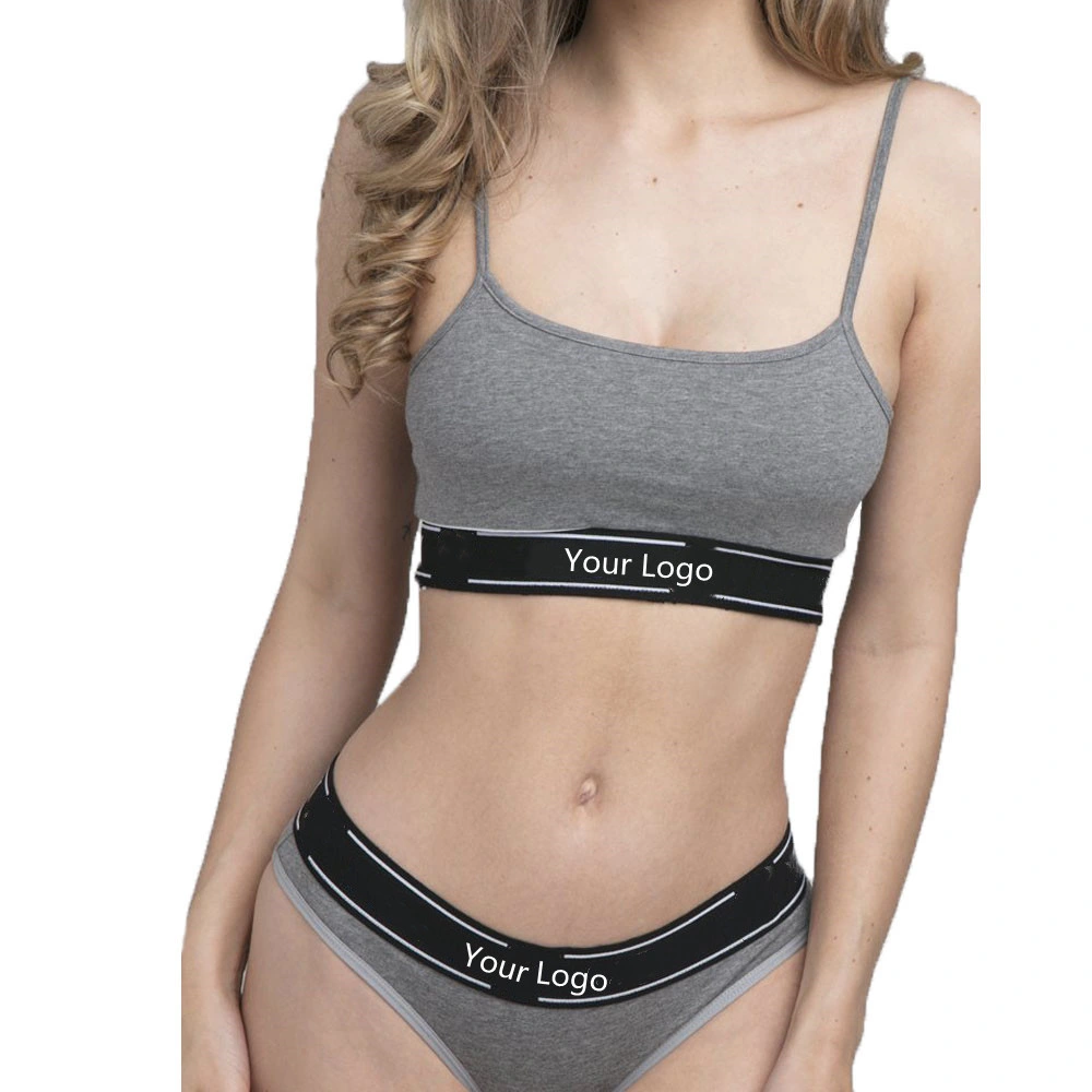 Fashion Ladies Sports Bra and Briefs Ladies Lingerie Set Low Price Sale